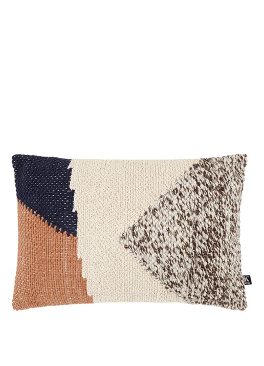 HKliving Knotted Autumn sierkussen 40 x 60 cm - voorkant 2 bruin