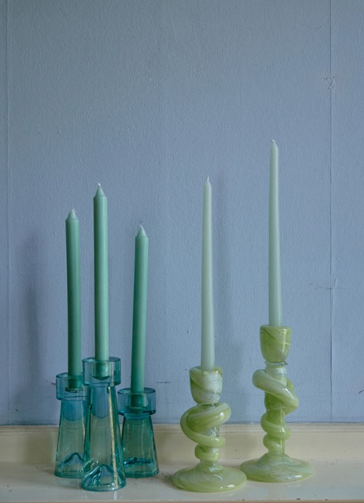 HKliving Knotted kandelaar - voorkant 2 groen
