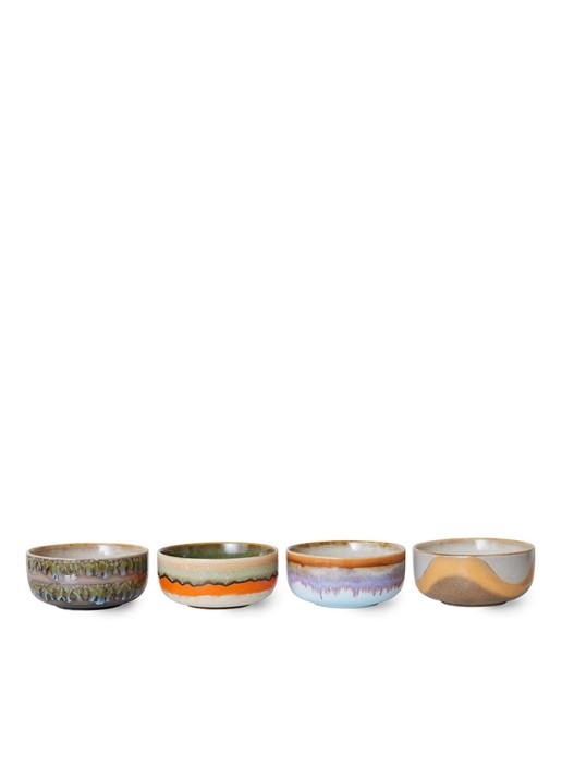 HKliving Kom 12,5 cm set van 4 - detail 3 multicolor