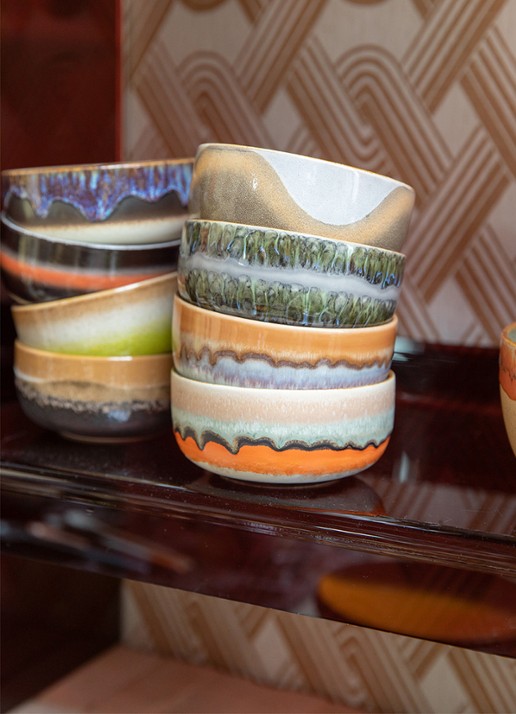 HKliving Kom 12,5 cm set van 4 - detail 6 multicolor