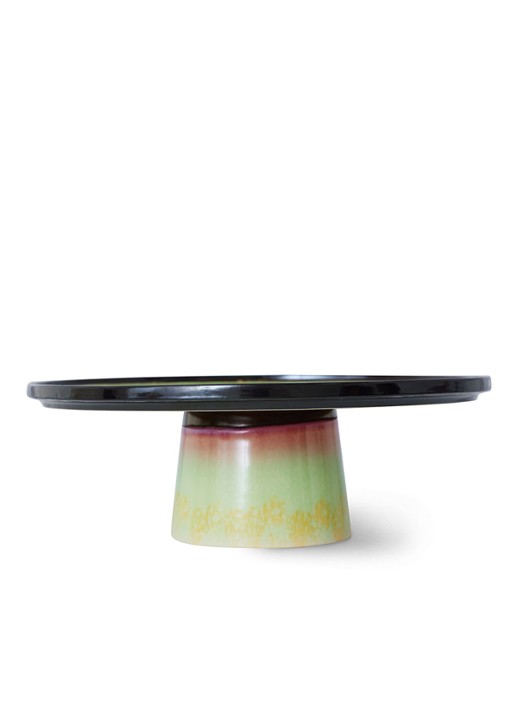 HKliving Licorice taartplateau 26 cm  - voorkant 4 multicolor