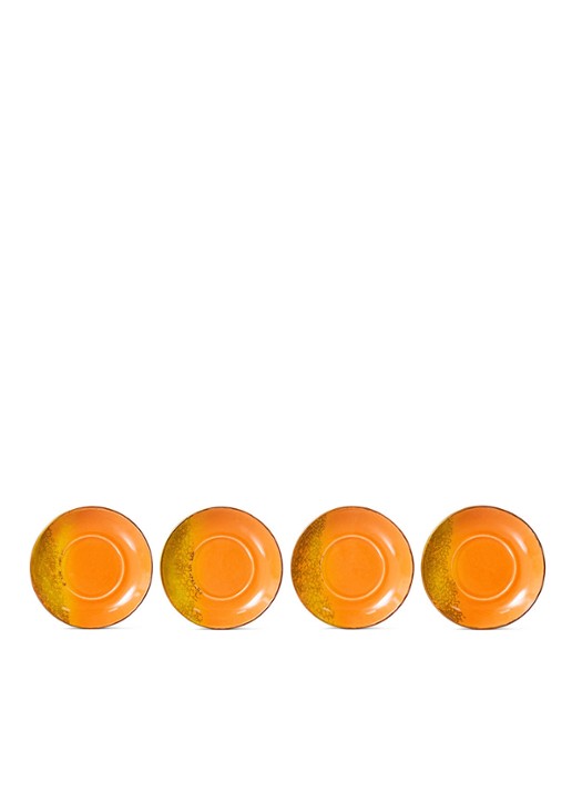 HKliving Light Roast schotel 11,5 cm - detail orange