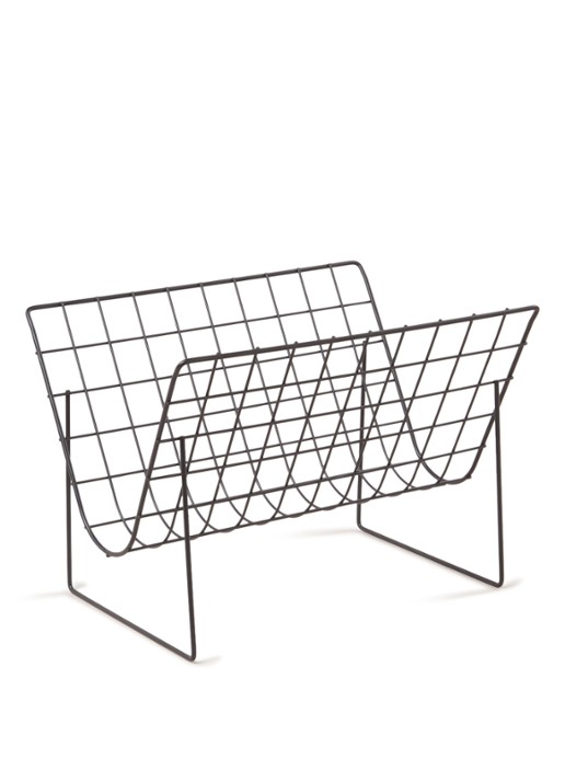 HKliving Metal tijdschriftenrek  - voorkant zwart