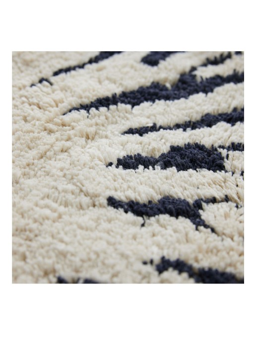HKliving Monochrome badmat 75 x 120 cm  - detail 3 zwart
