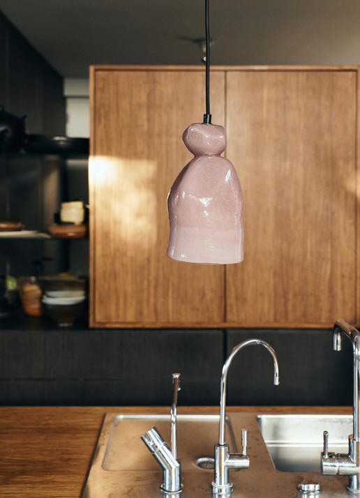 HKliving Nienke Sikkema hanglamp 28 cm - detail 3 roze