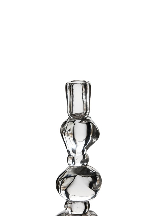HKliving Nienke Sikkema kandelaar 32,5 cm - voorkant 5 transparant