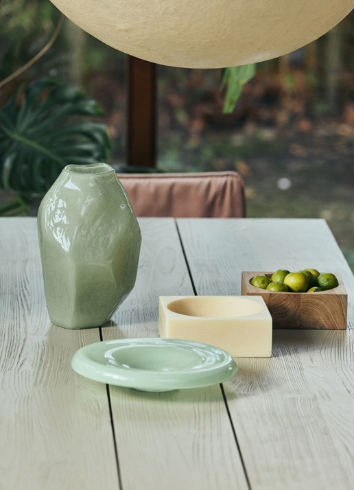 HKliving Nienke Sikkema vaas 34 cm - detail 5 groen