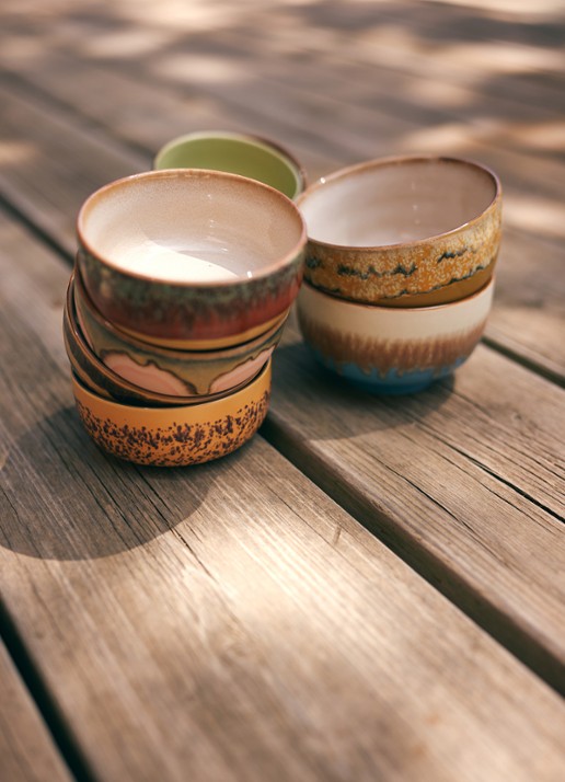 HKliving Noodle kom 13,5 cm - achterkant multicolor