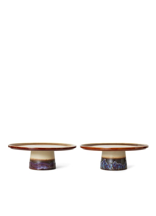 HKliving Orbit taartplateau 26 cm  - detail 3 multicolor