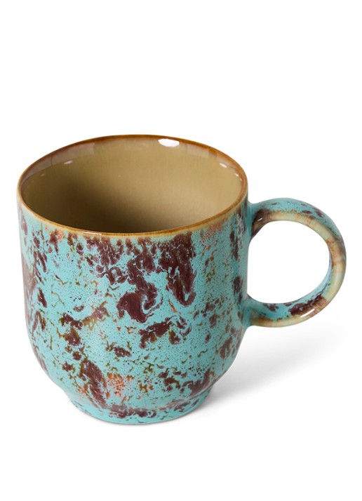 HKliving Patina mok - detail 3 turquoise