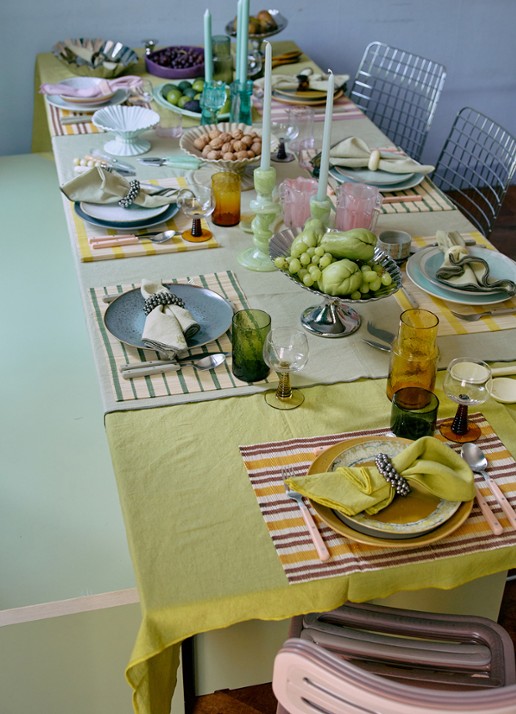 HKliving Placemat 45 x 33 cm - detail 3 bruin