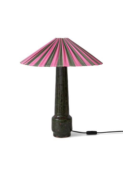 HKliving Plisse lampenkap 44 cm - voorkant 3 roze