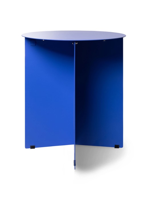 HKliving Round bijzettafel 40 cm - voorkant donkerblauw