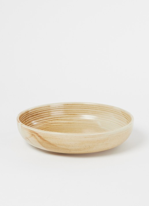 HKliving Rustic diep bord 22 cm - detail zand