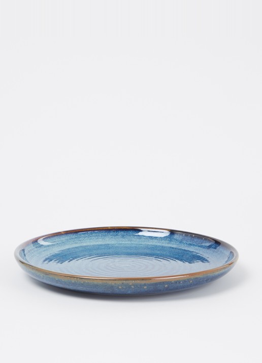 HKliving Rustic ontbijtbord 20,5 cm  - detail 4 indigo