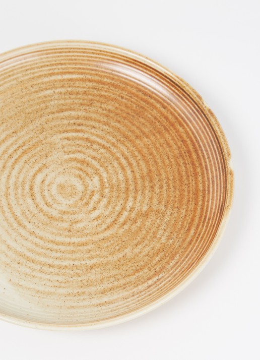 HKliving Rustic ontbijtbord 20,5 cm  - detail donkeroranje
