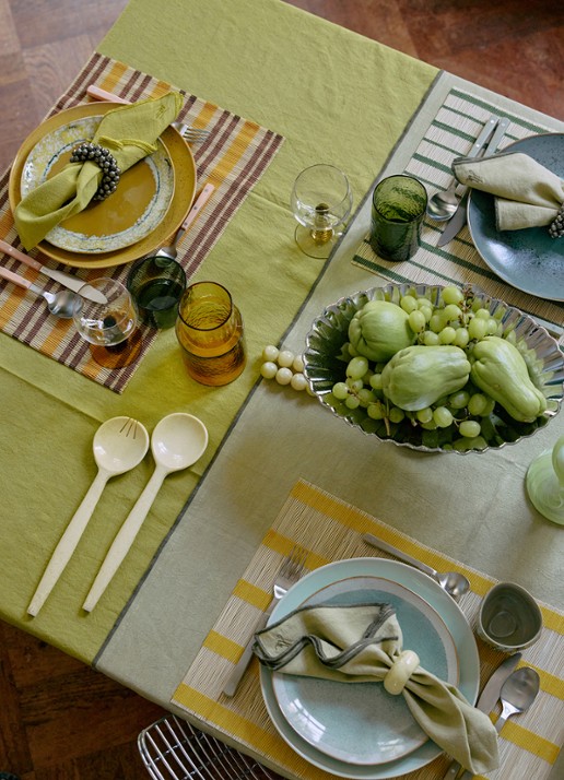 HKliving Saladebestek 2-delig - detail beige