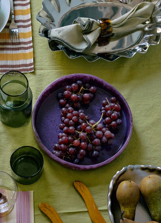 HKliving Saladeschaal 26,5 cm - detail 4 aubergine