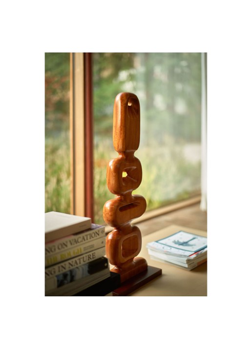 HKliving Sculpture ornament 71 cm - voorkant 2 bruin