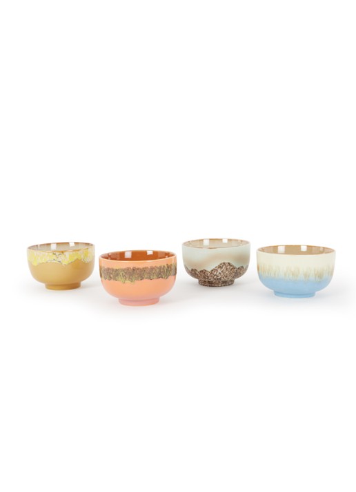 HKliving Seabreeze kom 13,5 cm set van 4