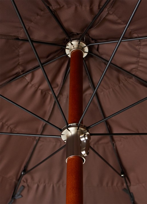 HKliving Serengeti strand parasol met raffia 230 cm - detail lichtbruin