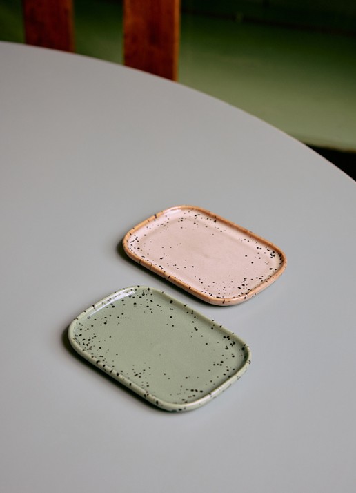 HKliving Serveerschaal 14,5 cm set van 2 - voorkant 2 groen