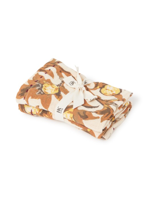 HKliving Servetten 30 x 30 cm set van 2