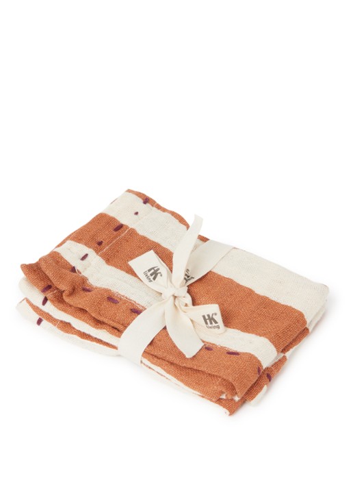 HKliving Servetten 30 x 30 cm set van 2