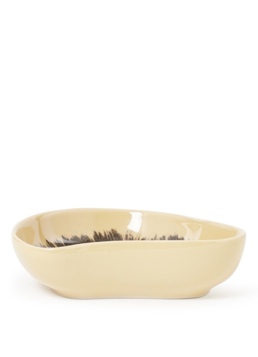 HKliving Shell serveerschaal 15,7 cm - voorkant vanillegeel
