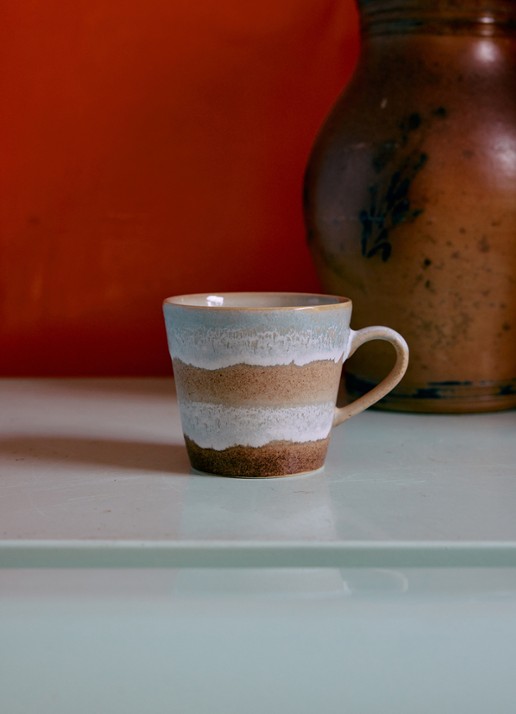 HKliving Skyline cappuccino mok - voorkant 5 lichtblauw