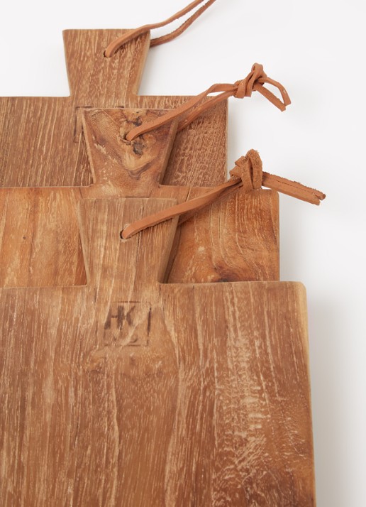 HKliving Snijplank set van 3 - detail 3 bruin