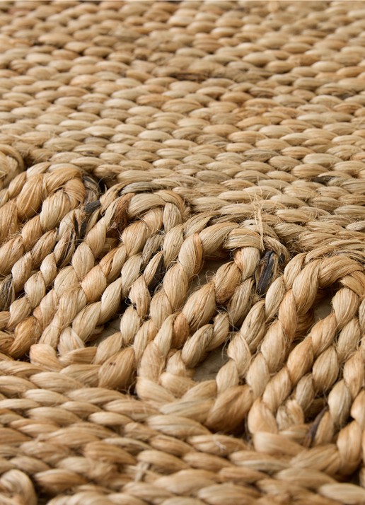 HKliving Soleil vloerkleed van jute 200 x 70 cm - detail 3 lichtbruin