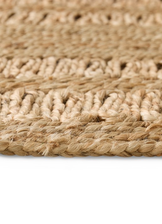 HKliving Soleil vloerkleed van jute - detail donkerbeige