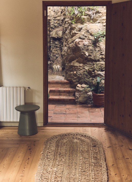 HKliving Soleil vloerkleed van jute - voorkant 4 donkerbeige