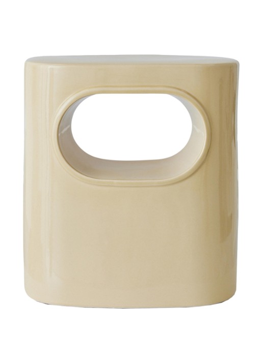 HKliving Space bijzettafel 39 cm - voorkant beige