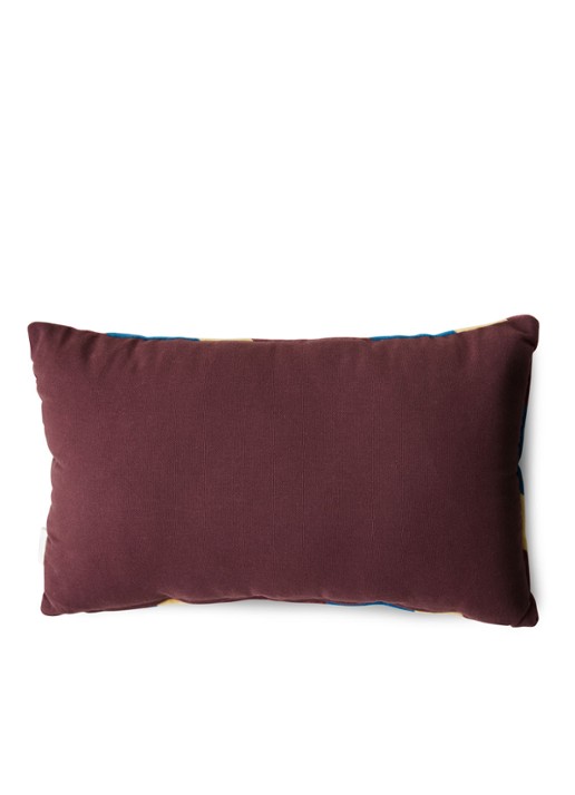 HKliving Striped sierkussen 30 x 50 cm - achterkant 3 aubergine