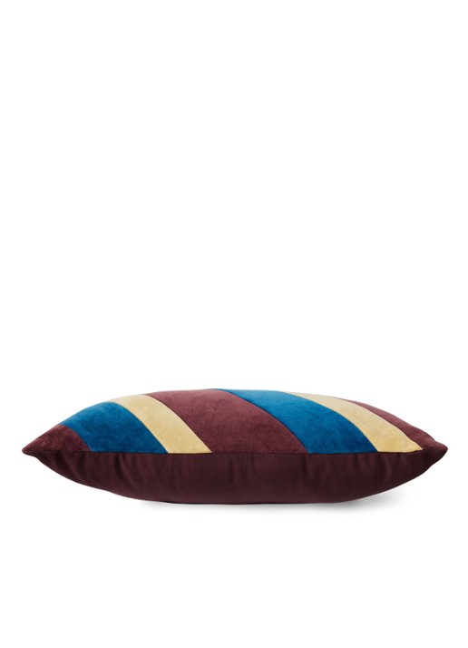 HKliving Striped sierkussen 30 x 50 cm - detail 4 aubergine