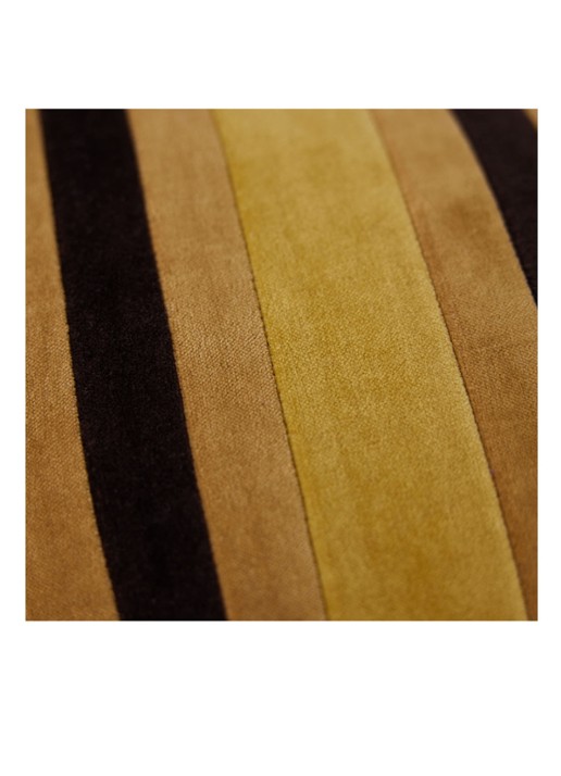 HKliving Striped sierkussen 50 x 30 cm - detail 5 mosterd