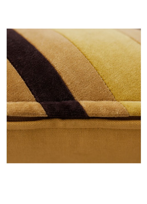 HKliving Striped sierkussen 50 x 30 cm - detail 6 mosterd