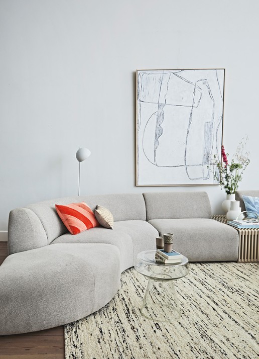 HKliving Striped Velvet sierkussen 60 x 40 cm - voorkant 2 oudroze