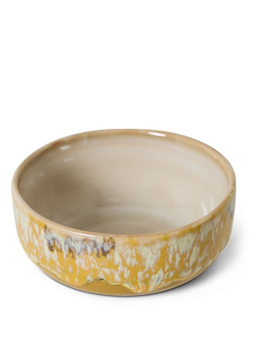 HKliving Sunbeam tapas kom 11 cm - voorkant 3 geel
