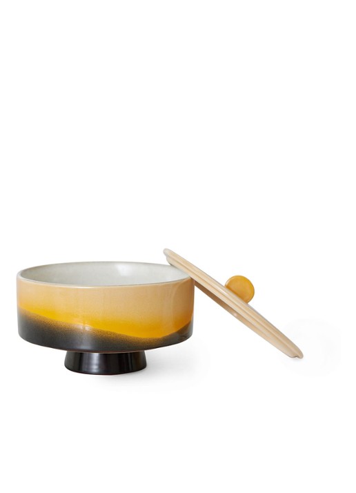 HKliving Sunshine voorraadpot 13 cm - detail 3 abrikoos