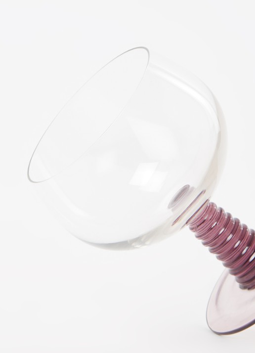 HKliving Swirl laag wijnglas 35 cl - detail 2 paars