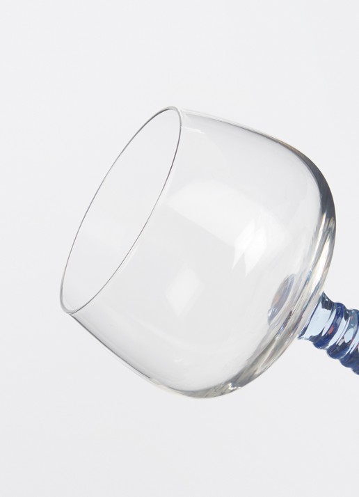 HKliving Swirl wijnglas 8,5 cm - detail 3 blauw