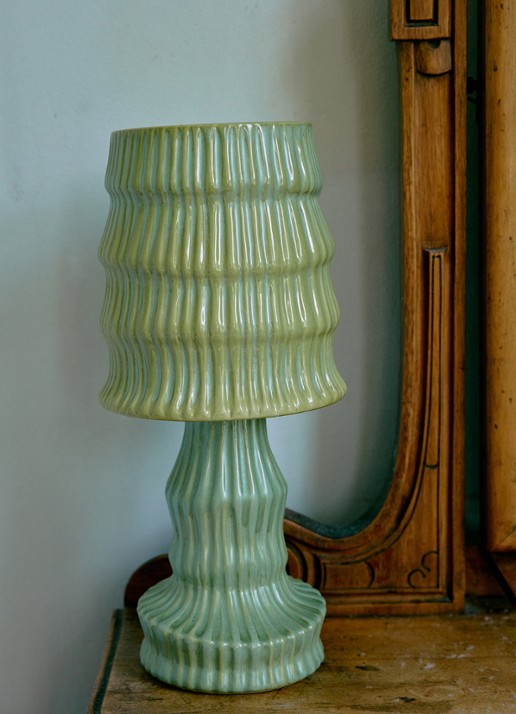 HKliving Tafellamp 34 cm - voorkant 2 groen