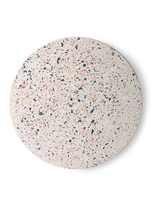 HKliving Terrazzo serveerplank M 20 cm  - detail beige