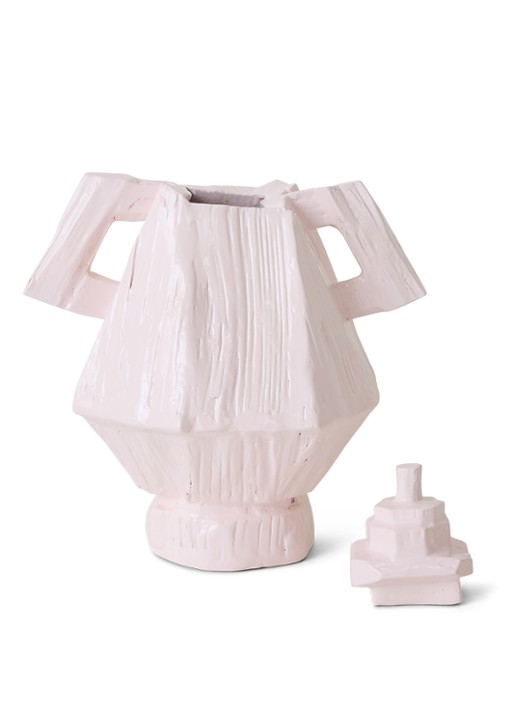 HKliving Teun Zwets Amfora vaas 38 cm - detail 4 lila