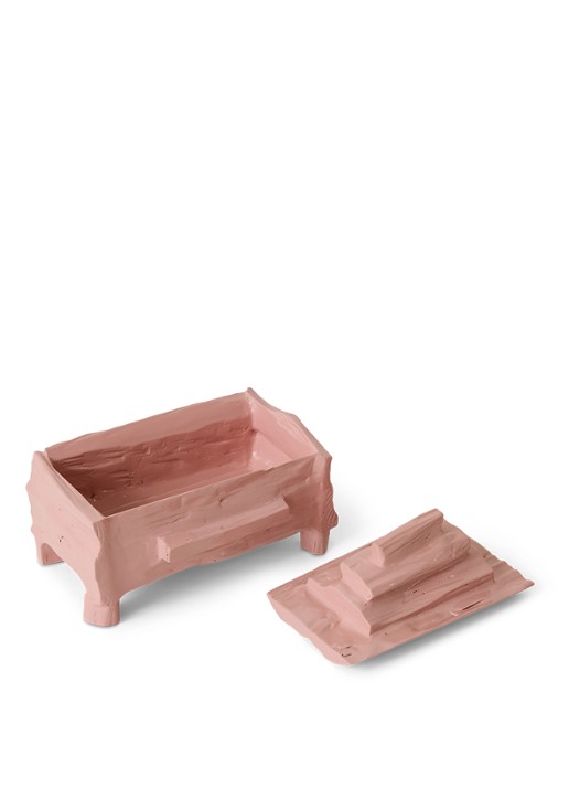 HKliving Teun Zwets opbergdoos 30 x 19 cm - achterkant 5 roze