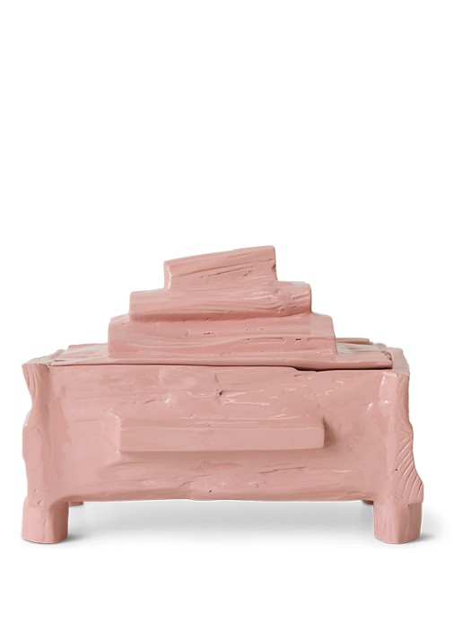 HKliving Teun Zwets opbergdoos 30 x 19 cm - voorkant 6 roze