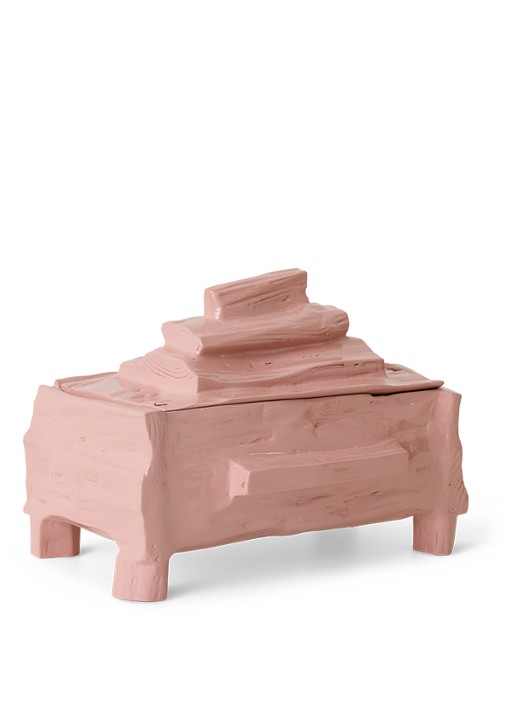 HKliving Teun Zwets opbergdoos 30 x 19 cm - voorkant 7 roze